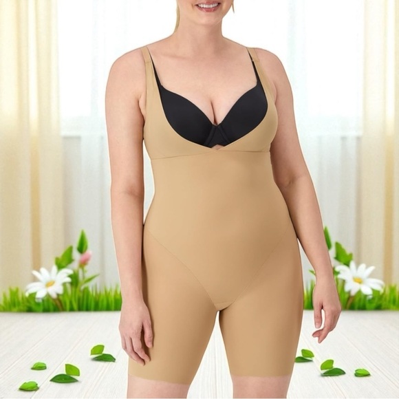 NEW Maidenform Tummy Control Shapewear Bodysuit Slimming High Waist Women's L - Picture 1 of 14